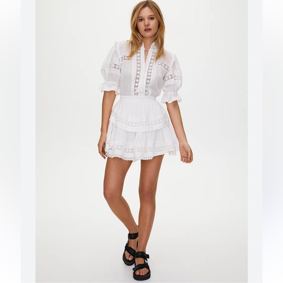 Aritzia White Lace Mini Dress - Picture 2 of 9